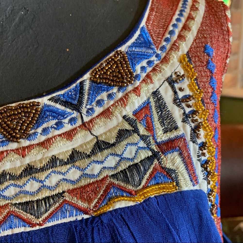Westport Women’s Blue Tribal dress lined sleeveless XL spring summer casual - Picture 4 of 13